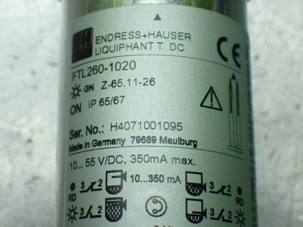 Endress+hauser Liquiphant T Vibration Limit Switch For Liquids - Ftl260-1020