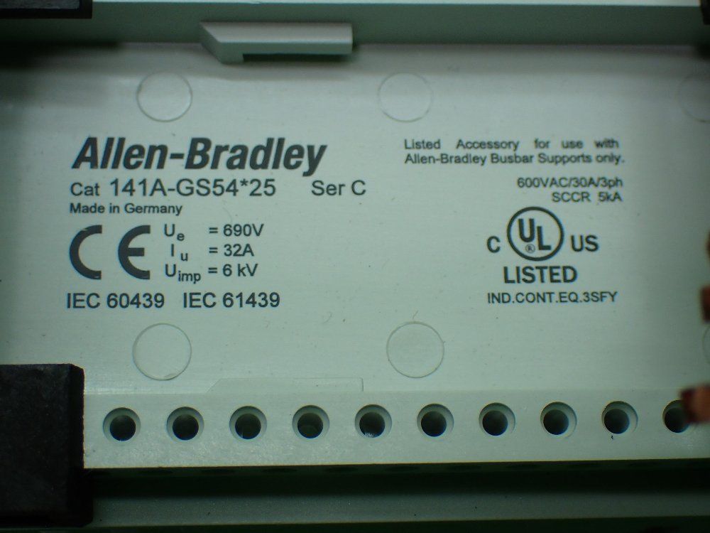 Allen-bradley Mcs Standard Busbar Module - 141a-gs54rr25