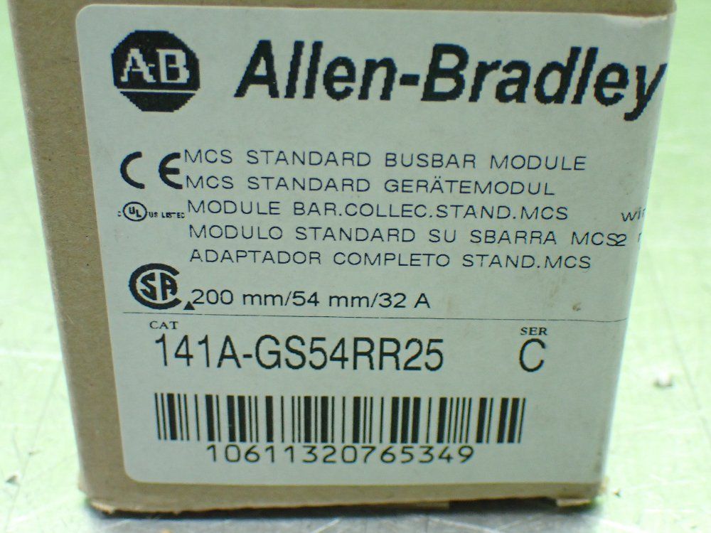Allen-bradley Mcs Standard Busbar Module - 141a-gs54rr25