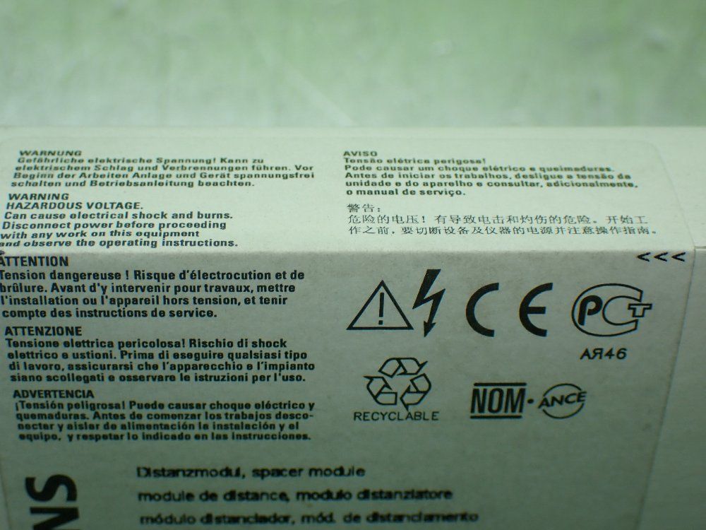 Siemens Et 200s Spacer Module. - 3rk1903-0cd00