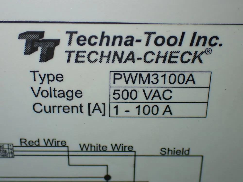 Techna-tool Techna-check Tool Controller. - Pwm3100a