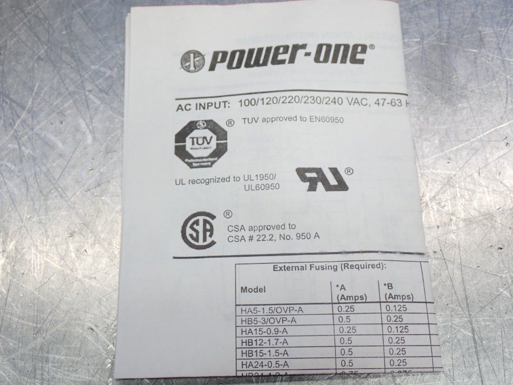 Power One Power Supply Unit - Hb24-1.2-a