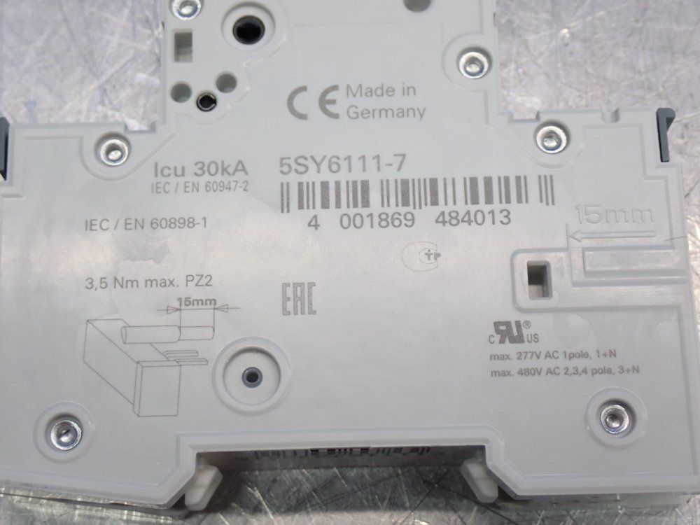 Siemens Miniature Circuit Breaker - 5sy6111-7