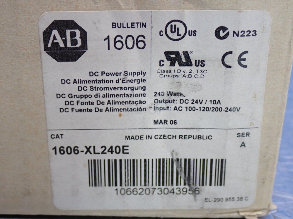 Allen Bradley Dc Power Supply Unit 1606-xl Series - 1606-xl240e