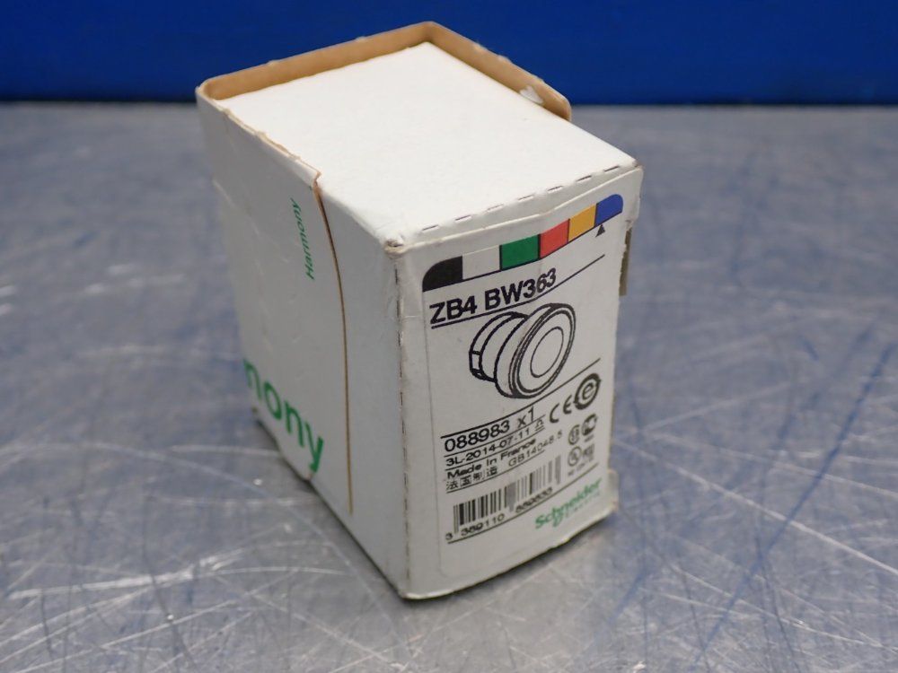 Schneider Electric 22mm Blue Push Button Switch Head - Zb4bw363