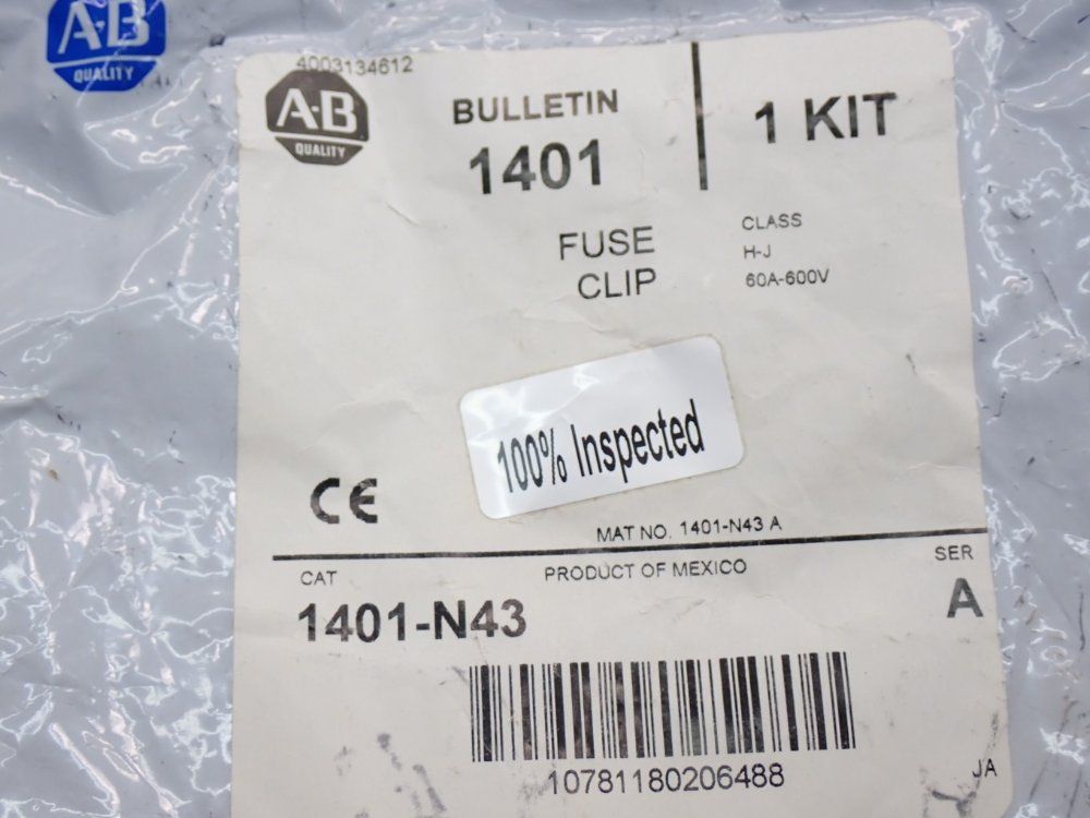 Allen Bradley Fuse Clip Kit - 1401-n43