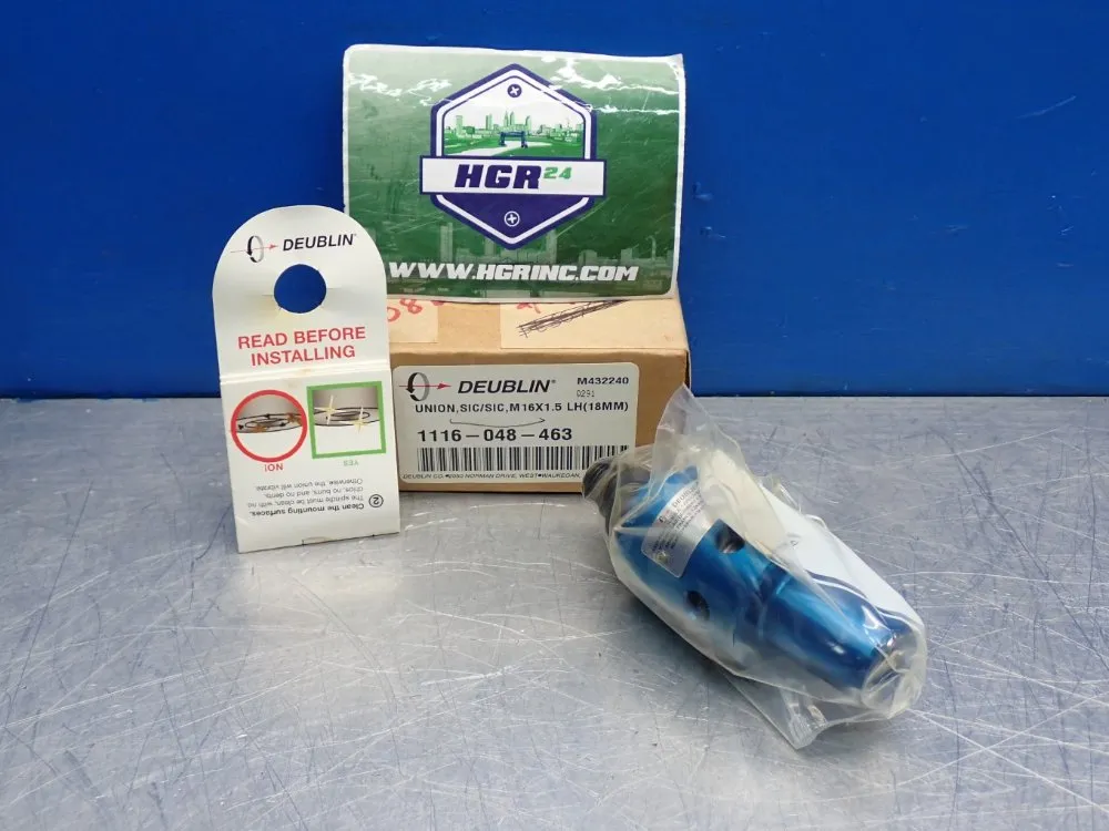 Deublin Rotary Union, Closed-seal, M16x1.5 Lh, 18mm Pilot, 1/4" Npt - 1116-048-463