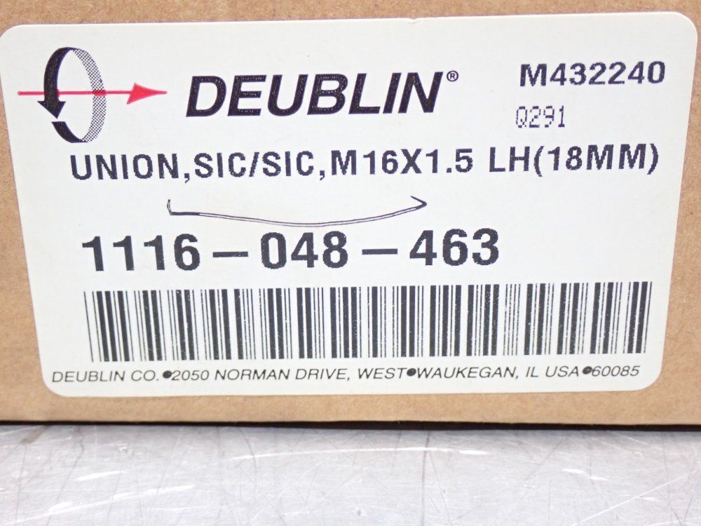Deublin Rotary Union, Closed-seal, M16x1.5 Lh, 18mm Pilot, 1/4" Npt - 1116-048-463