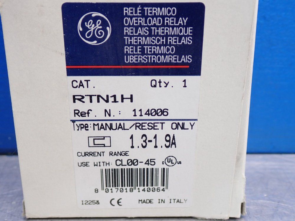General Electric Overload Relay - Rtn1h