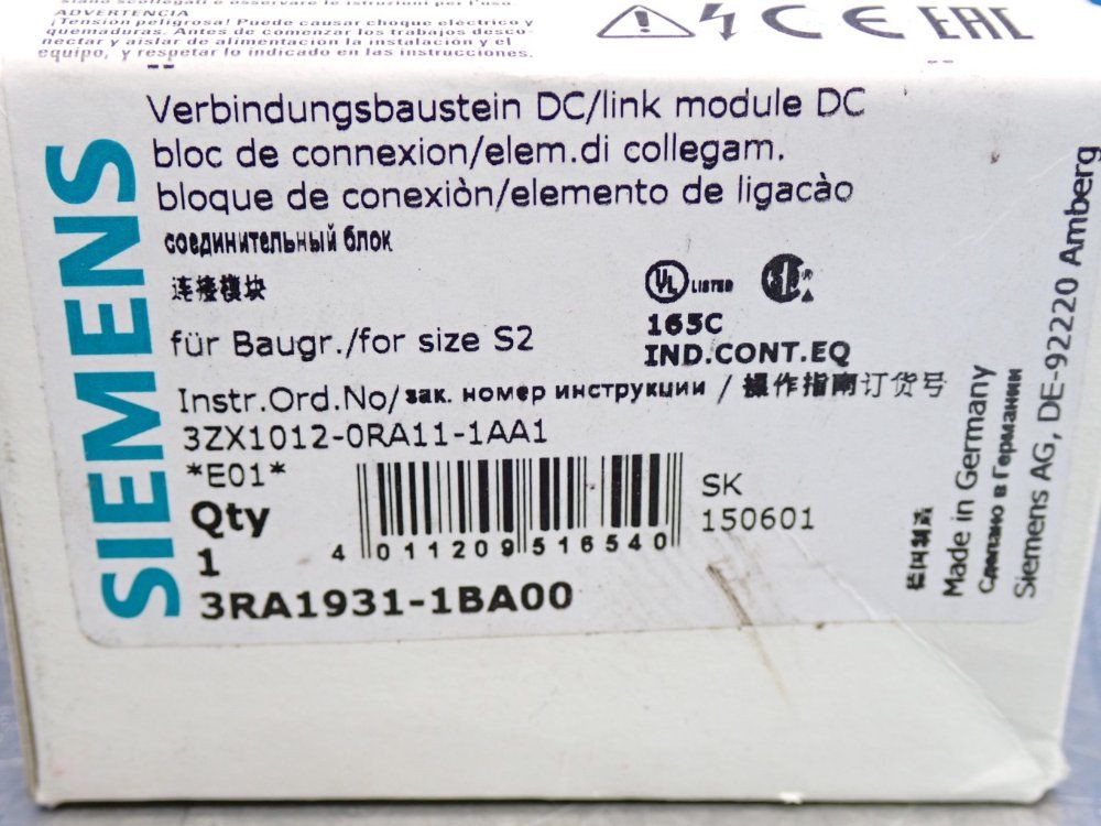 Siemens Dc/link Module - 3ra1931-1ba00