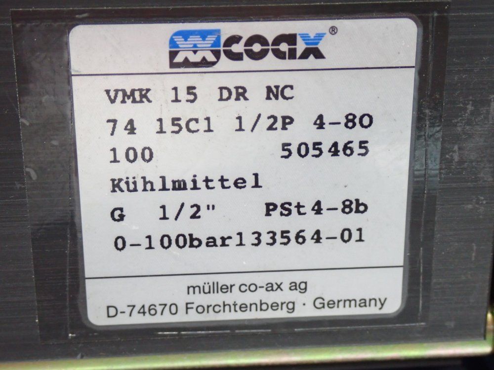 Co-ax Coaxial Direct Acting Valve Unit - Vmk153c1100vtb1/2f20vxxxp1a