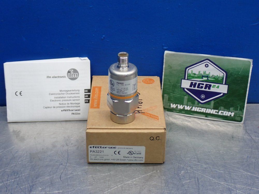 Efector500 0-250 Bar, 1/4" Npt Female Port, M12 Connection Pa Series Electronic Pressure Transmitter - Pa3221