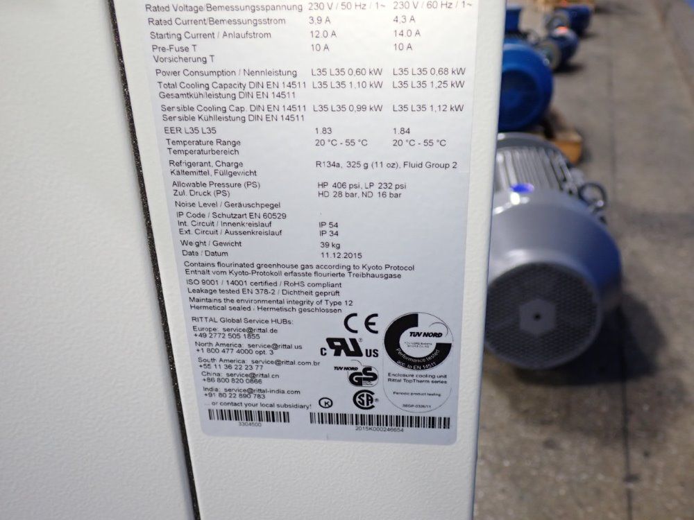 Rittal 2015 Rittal Sk3304500 Cooling Unit