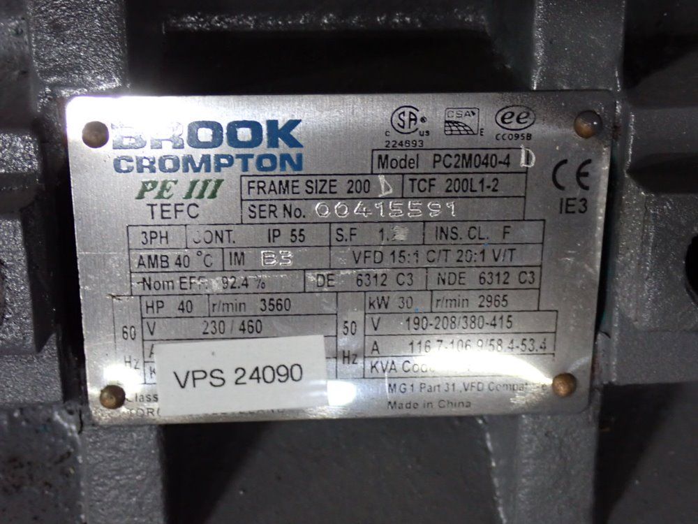 Brook Crompton 40 Hp Motor