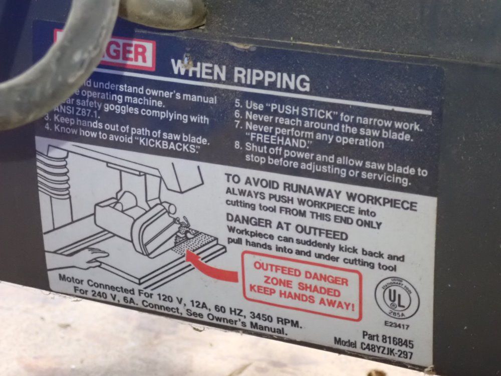 Searscraftsman Radial Arm Saw