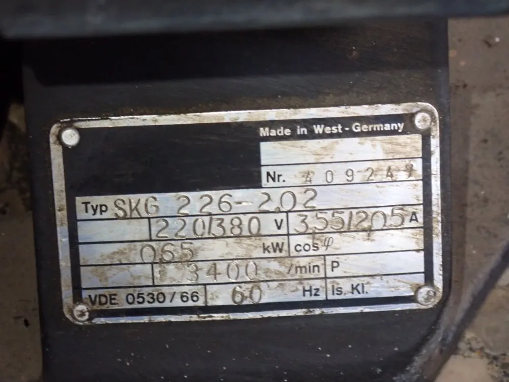 0.65 Kw Pump - Skg 226-2.02