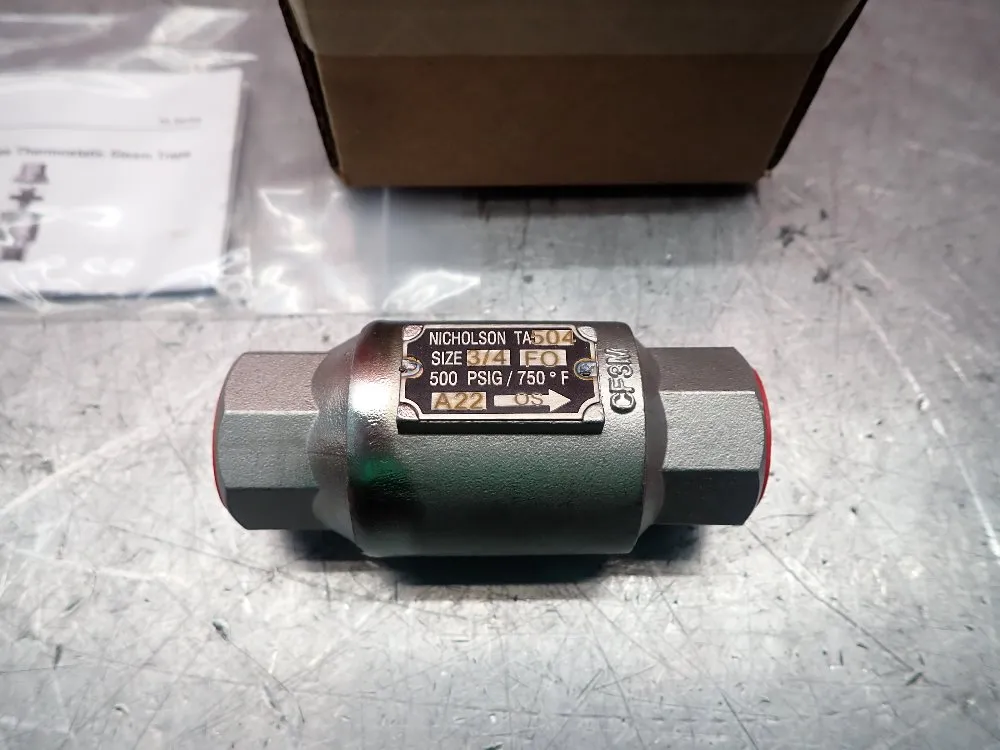 Nicholson 500 Psig Thermostatic Steam Traps - Ta-504