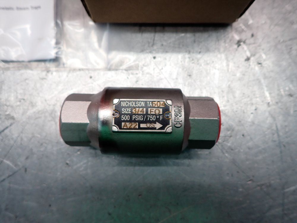 Nicholson 500 Psig Thermostatic Steam Traps - Ta-504