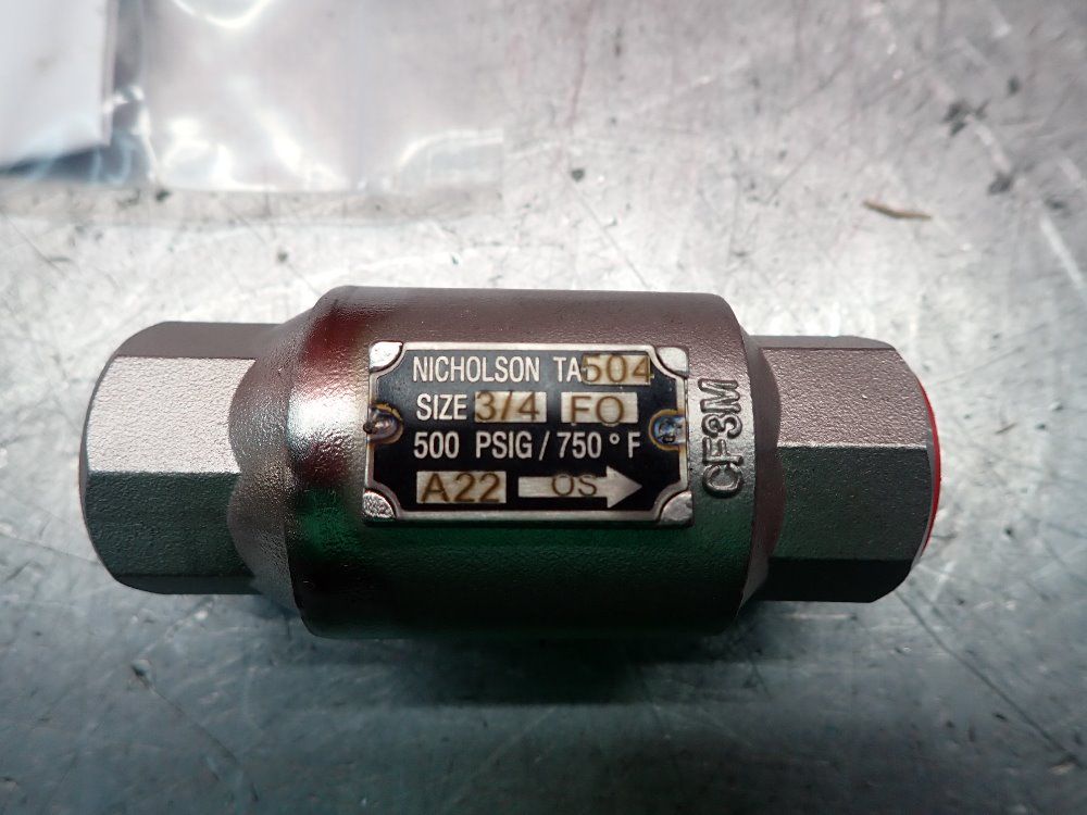 Nicholson 500 Psig Thermostatic Steam Traps - Ta-504