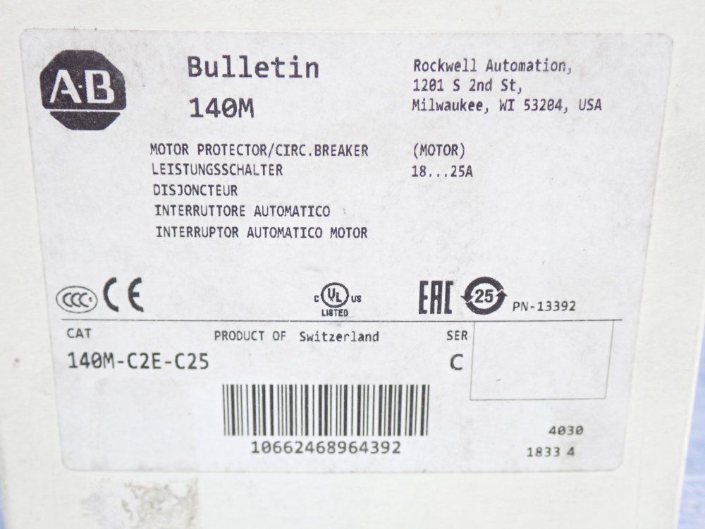Allen Bradley Motor Protector Circuit Breaker