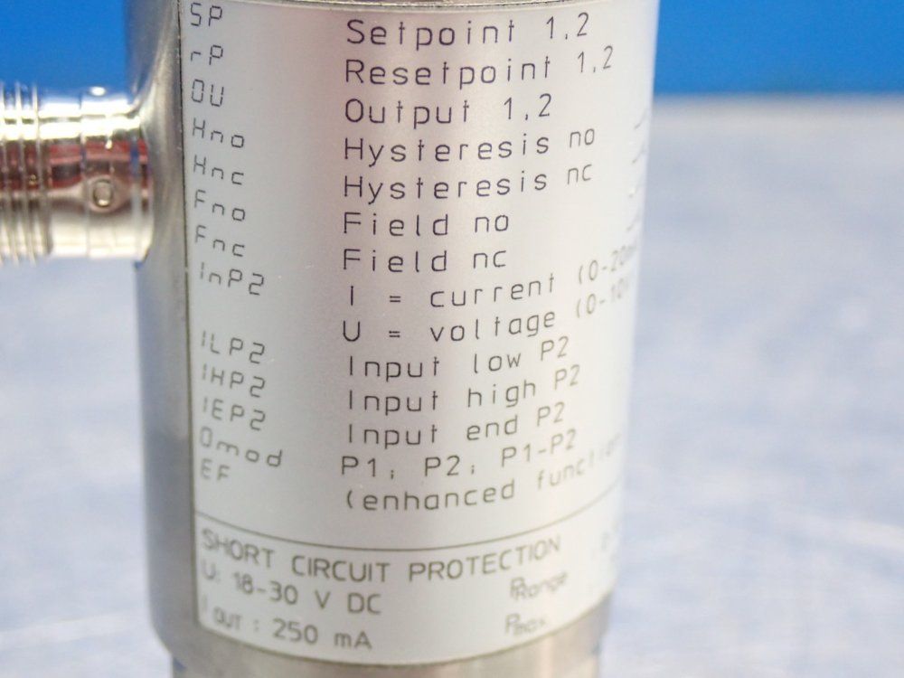 Ifm Pressure Monitor Sensor