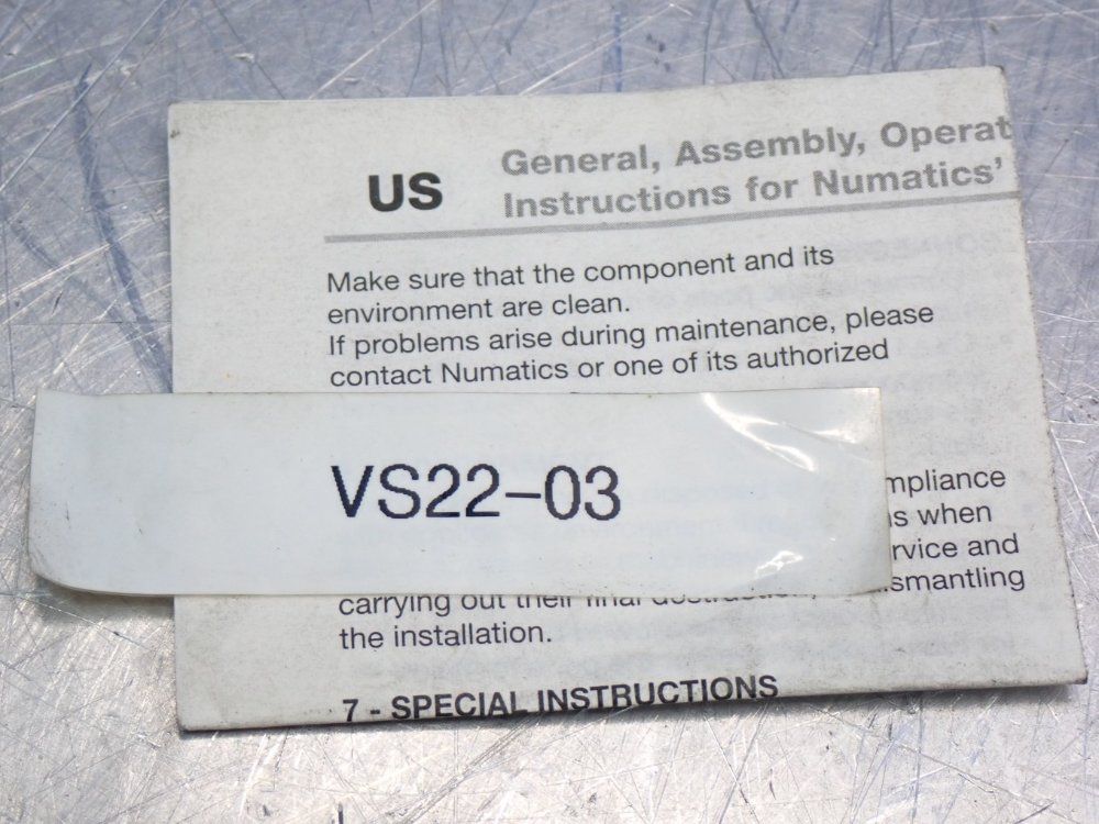 Numatics Shutoff Valve 38 Npt