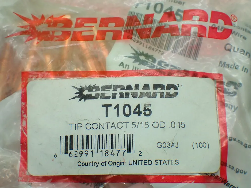 Bernard Welding Contact Tips 
