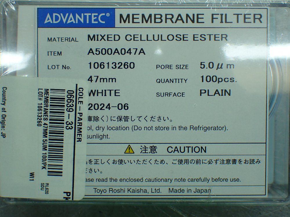 Advantec 100 Mixed Cellulose Ester Membrane Filters