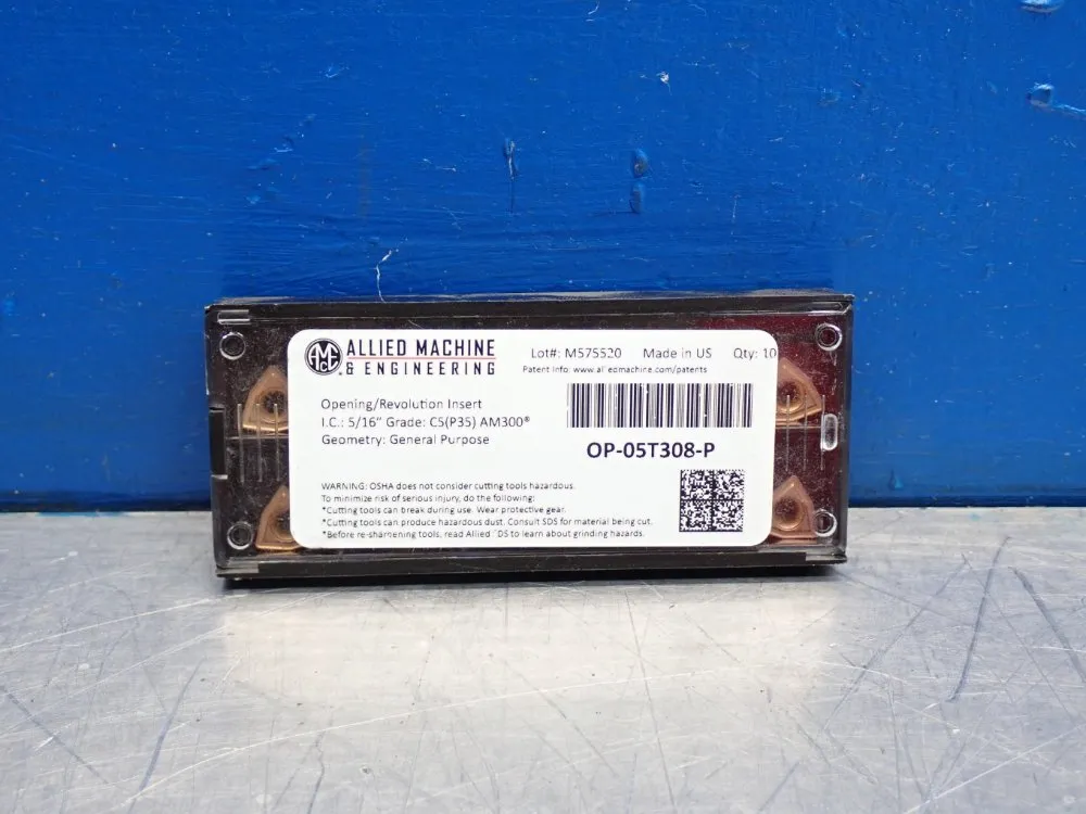 Allied Machine  Engineering Opening Revolution Insert 1 Pack Of 10 Inserts