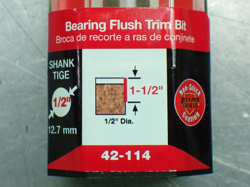 Freud 4 Bearing Flush Trim Industrial Router Bits 