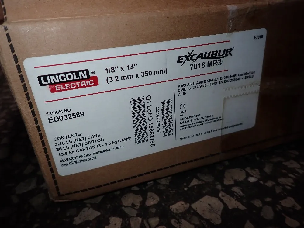 Lincoln Electric Excalibur 7018 Mr Stick Welding Electrodes