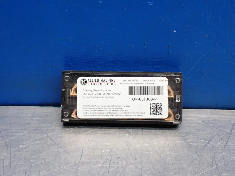 Allied Machine  Engineering Opening Revolution Inserts 1 Box Of 10