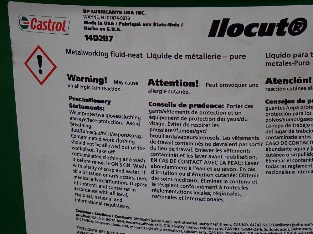 Castrol Castrol Ilocut 5770 Metalworking Fluid