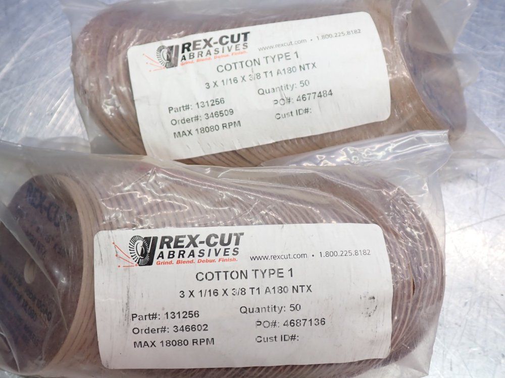 Rexcut Abrasives 3x116x38 Sanding Disc 1 Lot Of 100