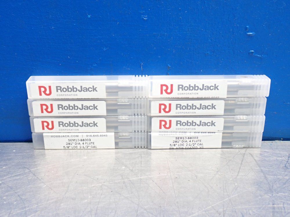 Robbjack Corp 281 Dia4 Flute 58loc 212 Oal 1 Lot Of 8