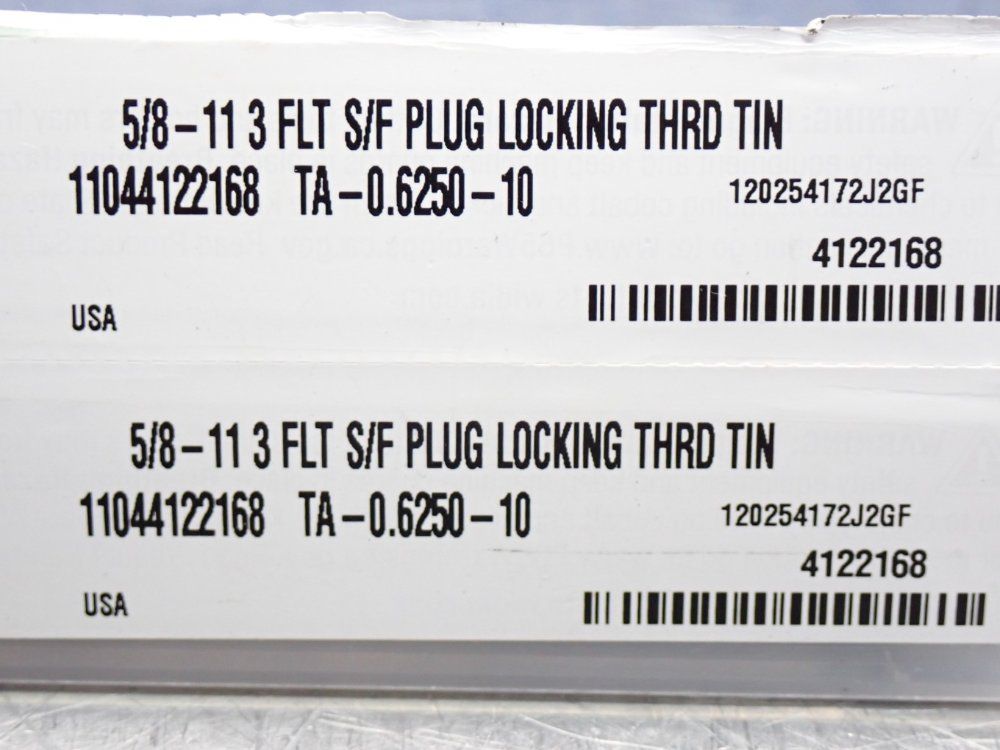 Widia Gtd 58 11 H3 3flt Sf Plug Locking Tap 1 Lot Of 2
