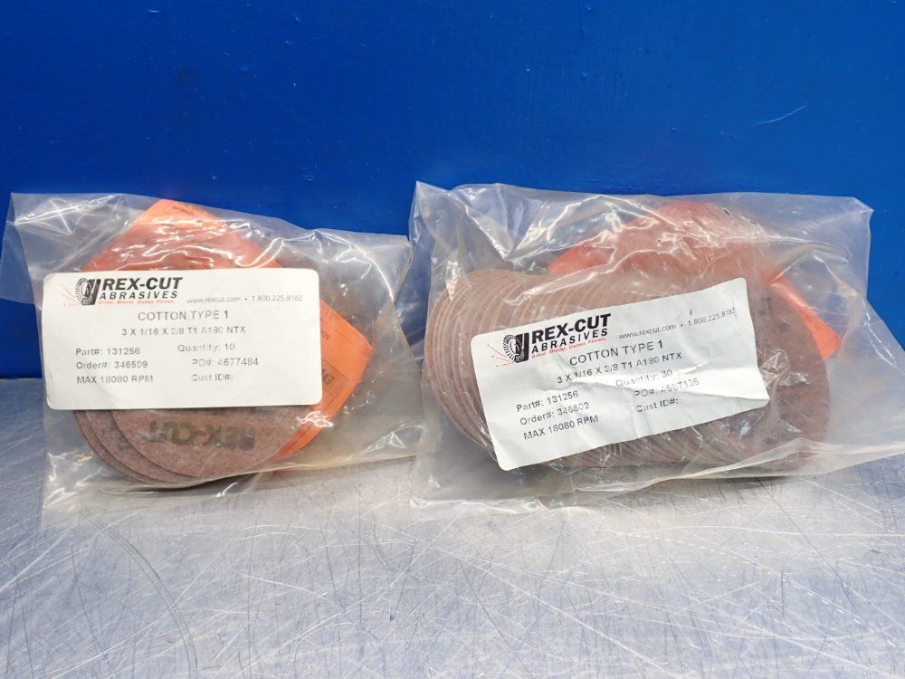 Rexcut Abrasives 3x116x38 Sanding Disc 1 Lot Of 40