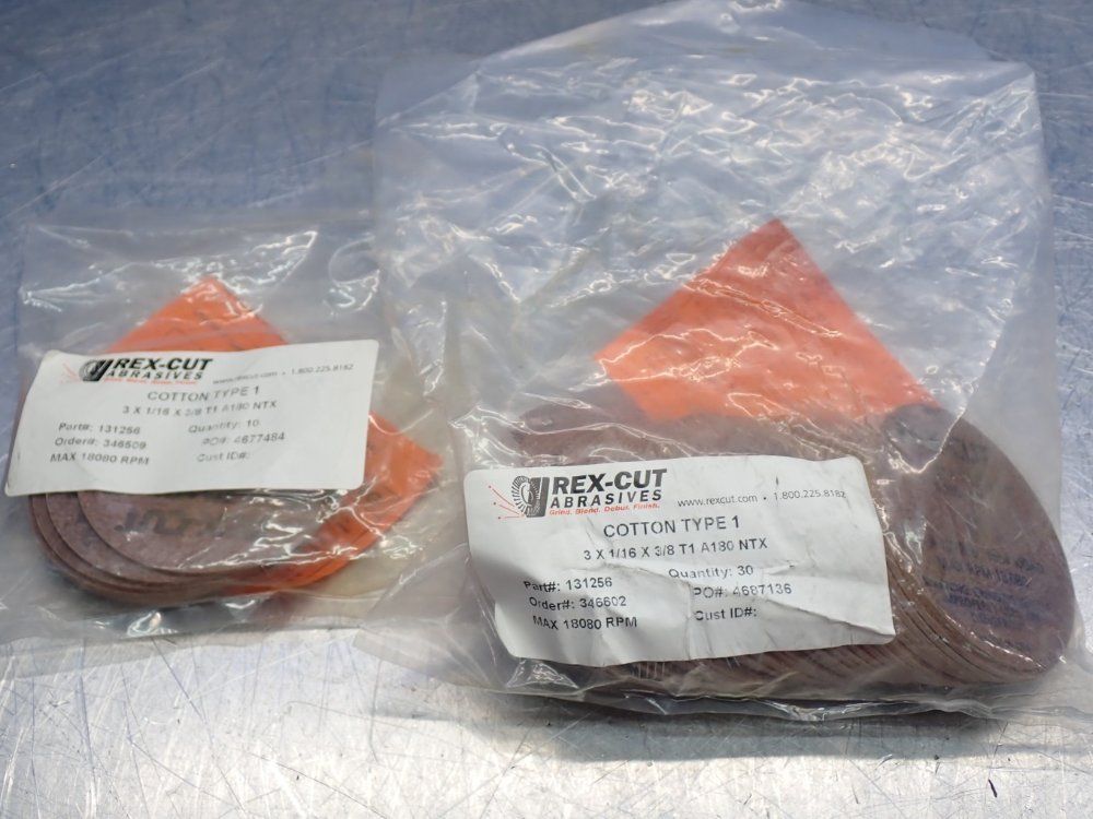 Rexcut Abrasives 3x116x38 Sanding Disc 1 Lot Of 40
