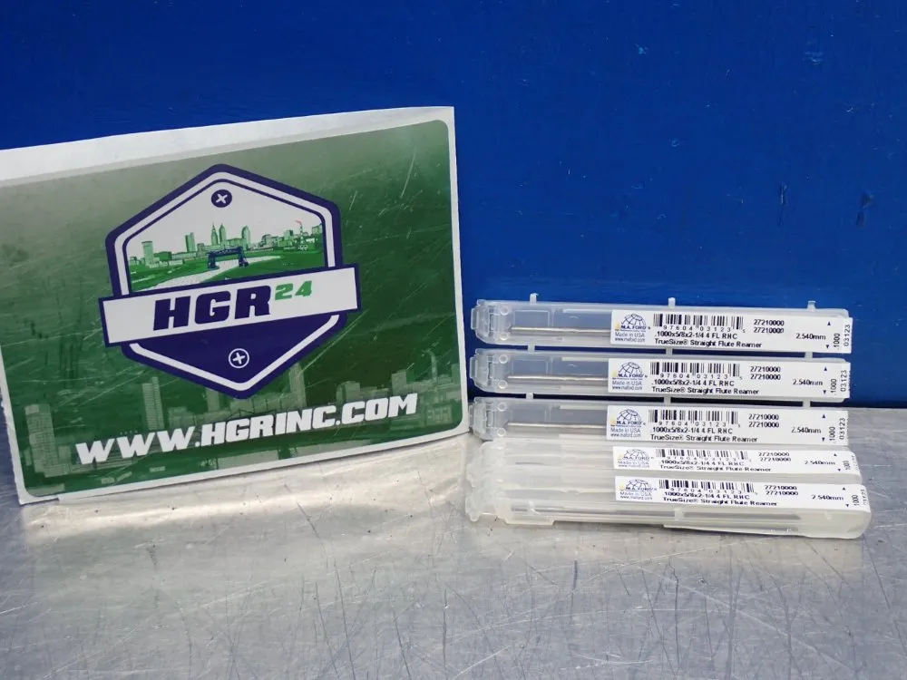 Ma Ford 1000 Carbide Straight Flute Shank Chucking Reamer 1 Lot Of 5