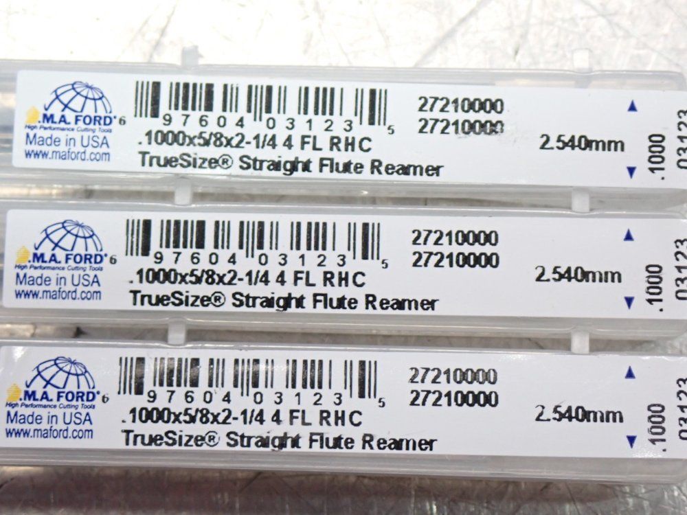 Ma Ford 1000 Carbide Straight Flute Shank Chucking Reamer 1 Lot Of 5
