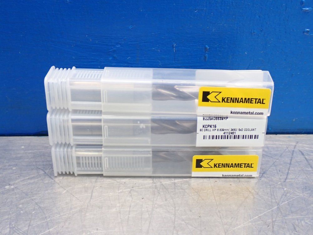 Kennametal Sc Drill Hp 8839mm3480 5xd Fshank Coolantthrough Bit 1 Lot Of 3
