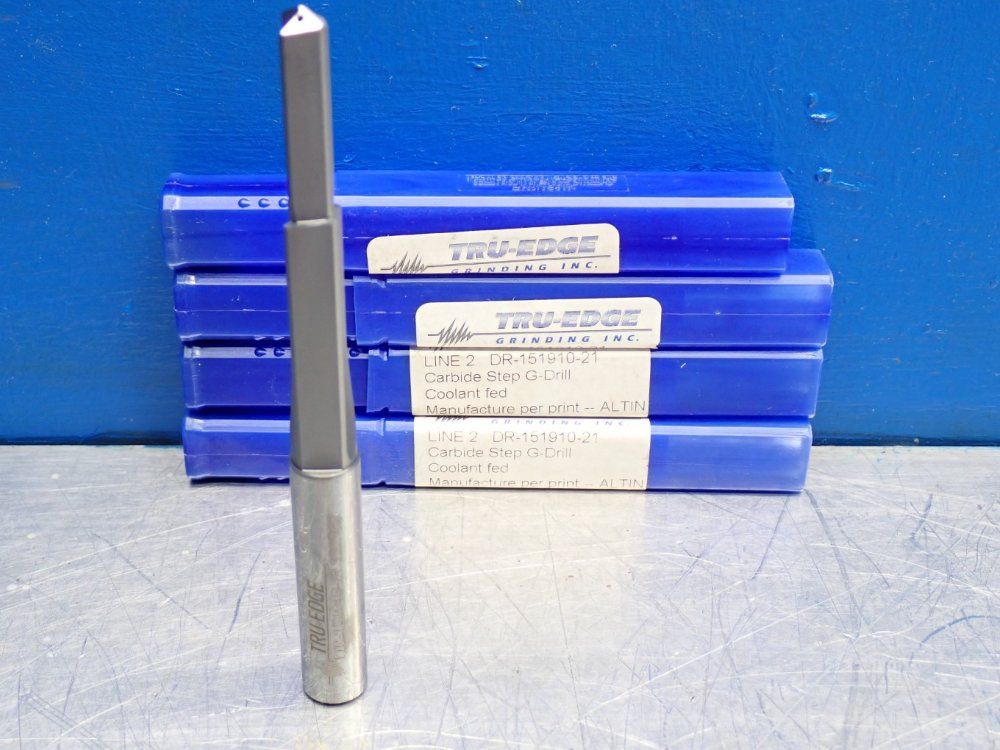 Truedge Grinding Inc Carbide Step Gdrill Coolantfed 1 Lot Of 4