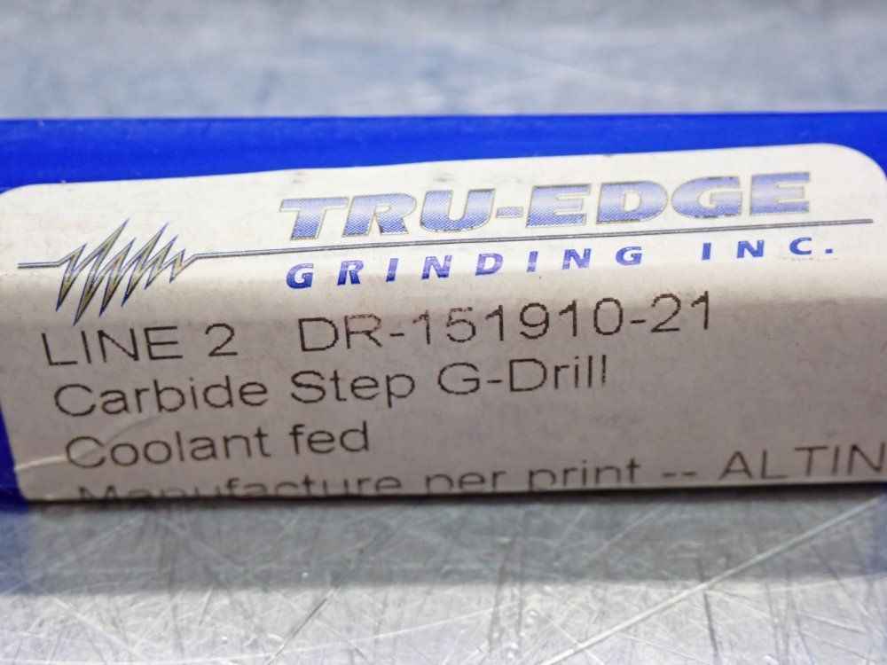 Truedge Grinding Inc Carbide Step Gdrill Coolantfed 1 Lot Of 4