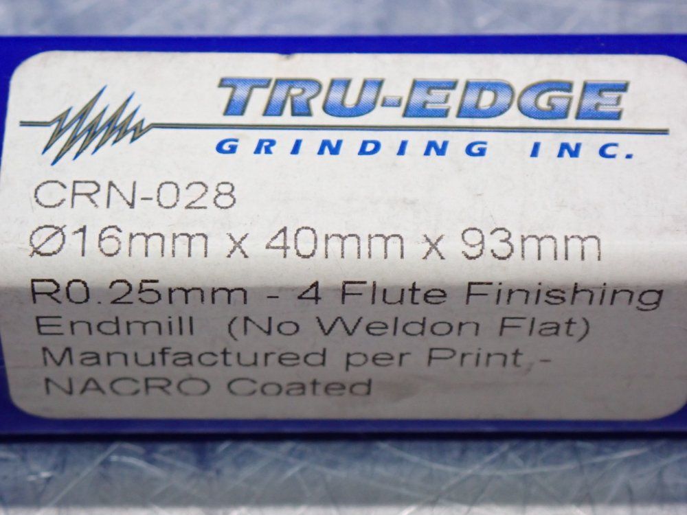 Truedge Grinding Inc Nacro Coated 4flute Finishing Endmill 1 Lot Of 5