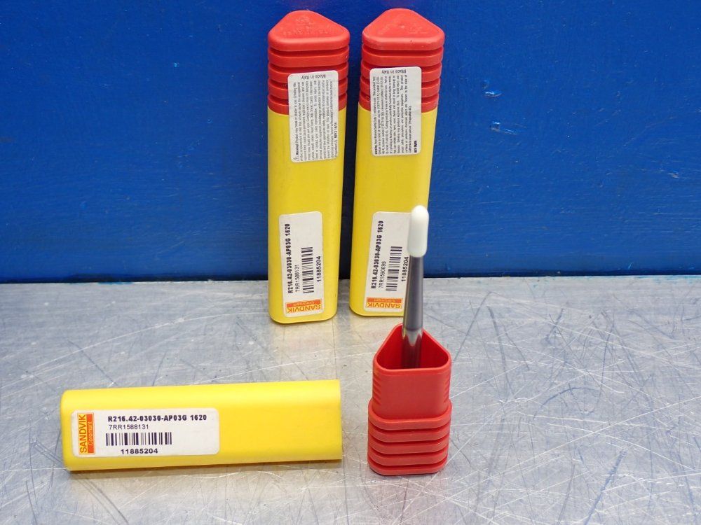 Sandvik Coromant Carbide Ball Nose End Mill 1 Lot Of 3