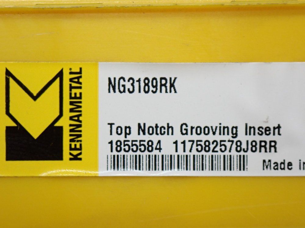 Kennametal Groove And Turn Insert 1 Box Of 5