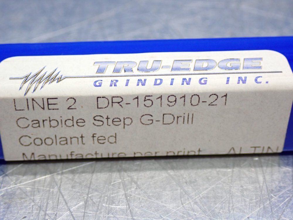 Truedge Carbide Step Gdrill Coolantfed Altin Coated