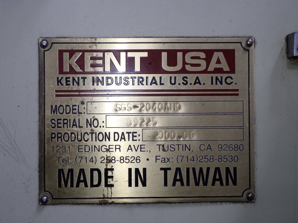 Kent 2000 Kent Sgs2040ahd Surface Grinder