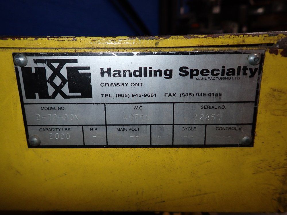 Handling Specialty Hydraulic Lift Table