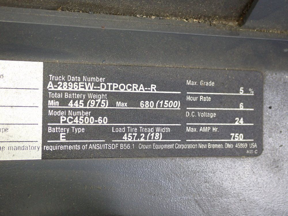 Crown Crown Pc 4500 Series Electric Pallet Jack